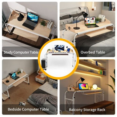 Adjustable Overbed Table with Wheels - Multi - Functional - InspiredGrabs.com